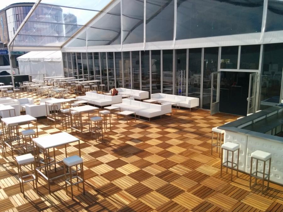 Sofamodul - Model: Hocker - �berzug: wei�es Kunstleder