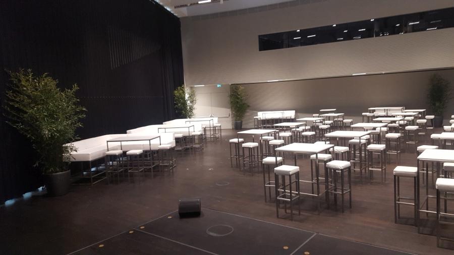 Lederhochsofamodul mit Ecklehne, 75 x 75 cm, wei� 