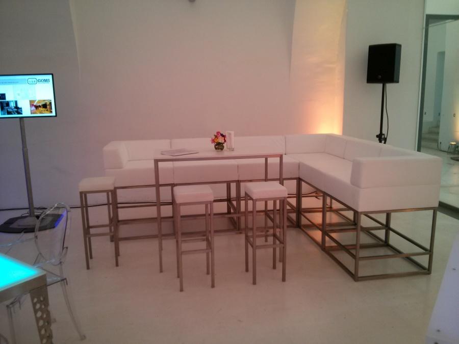 Lederhochsofamodul mit Ecklehne, 75 x 75 cm, wei� 