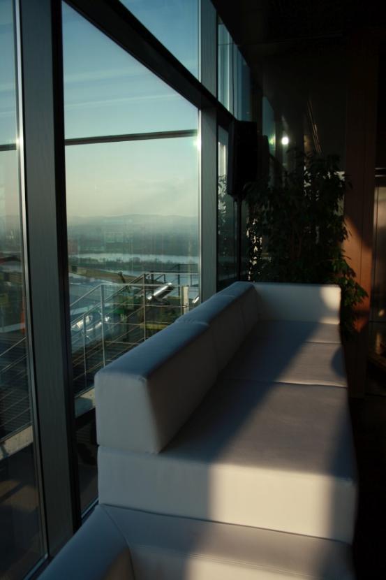 Lederhochsofamodul mit R�ckenlehne, 75 x 75 cm, wei�