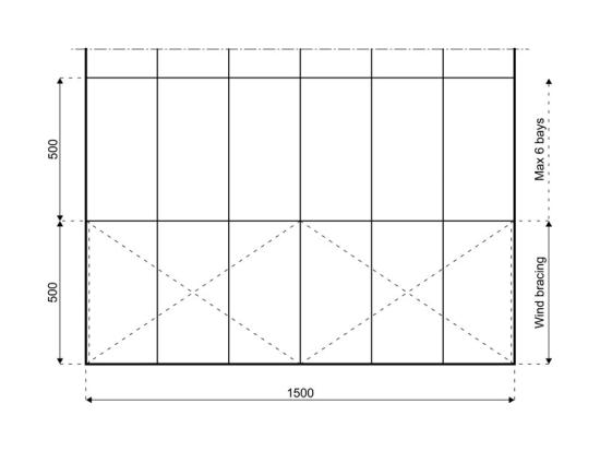 Gro�zelt - Breite: 15 m - Seitenh�he: 3 m - Firsth�he: 5,51 m