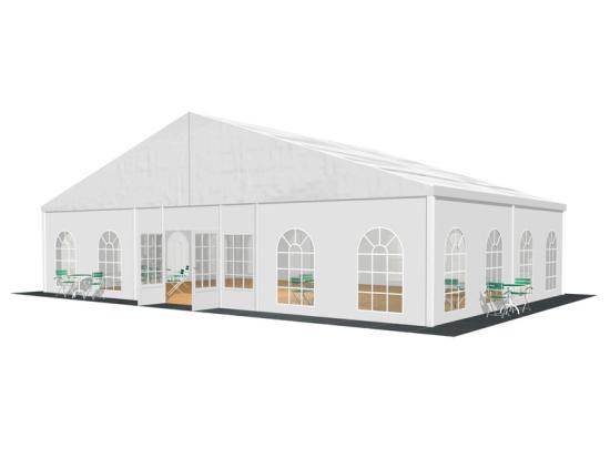 Gro�zelt hoch - Breite: 15 m - Seitenh�he: 4 m - Firsth�he: 6,51 m