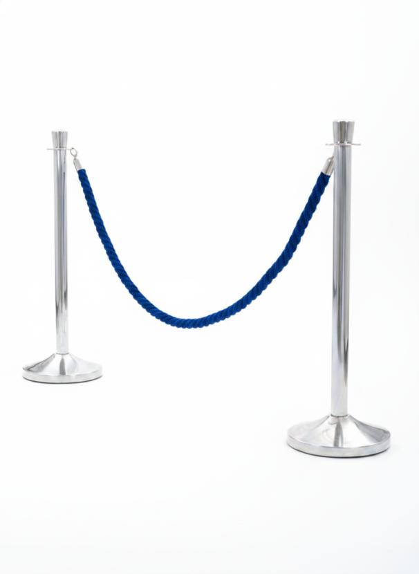 Kordel f�r Absperrst�nder, Chrom - Farbe: blau