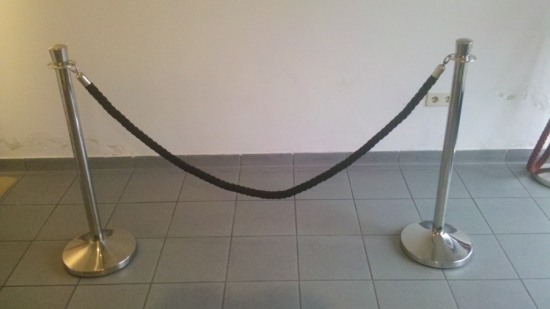 Kordel fr Absperrstnder, Chrom - Farbe: schwarz