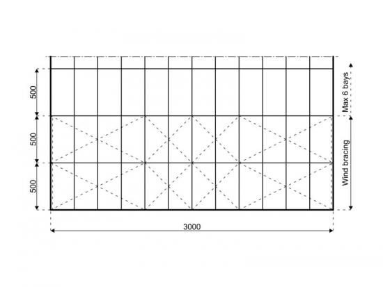 Gro�zelt hoch - Breite: 30 m - Seitenh�he: 4 m - Firsth�he: 8,98 m