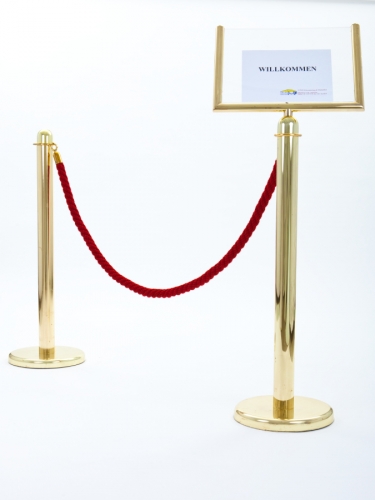 Absperrstnder mit Hinweistafel