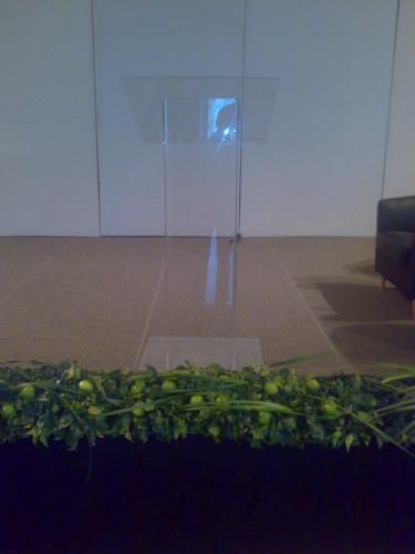 Rednerpult, Plexiglas, glasklar