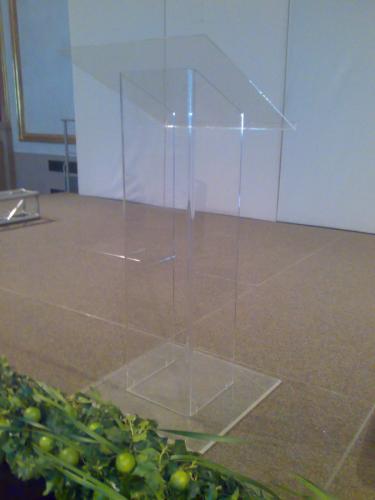 Rednerpult, Plexiglas, glasklar