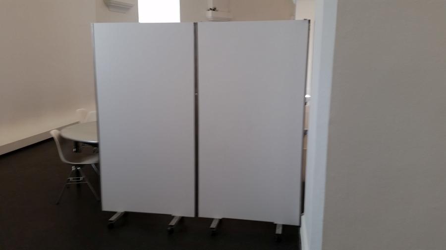 Paravent, wei�, 100 x 200 cm, einseitig