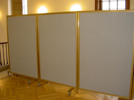 Paravent mit Stoffbespannung
