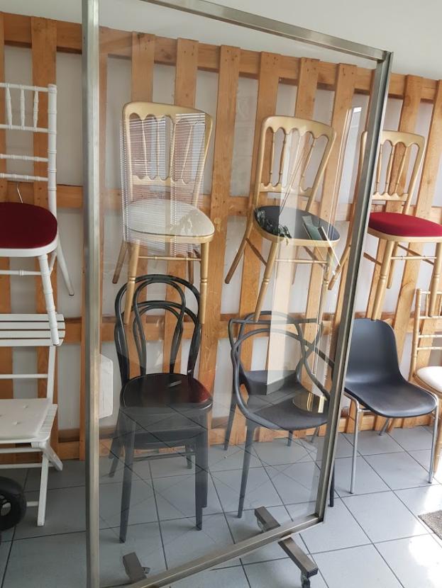 Paravent, 100 x 200 cm - Einschub: transparent - Variante: beidseitig