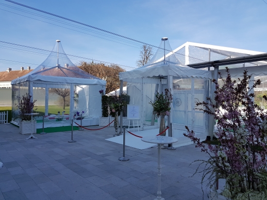 Spitzpagode - Ma�e: 3 x 3 m - Seitenh�he: 2,30 m - Firsth�he: 4,68 m