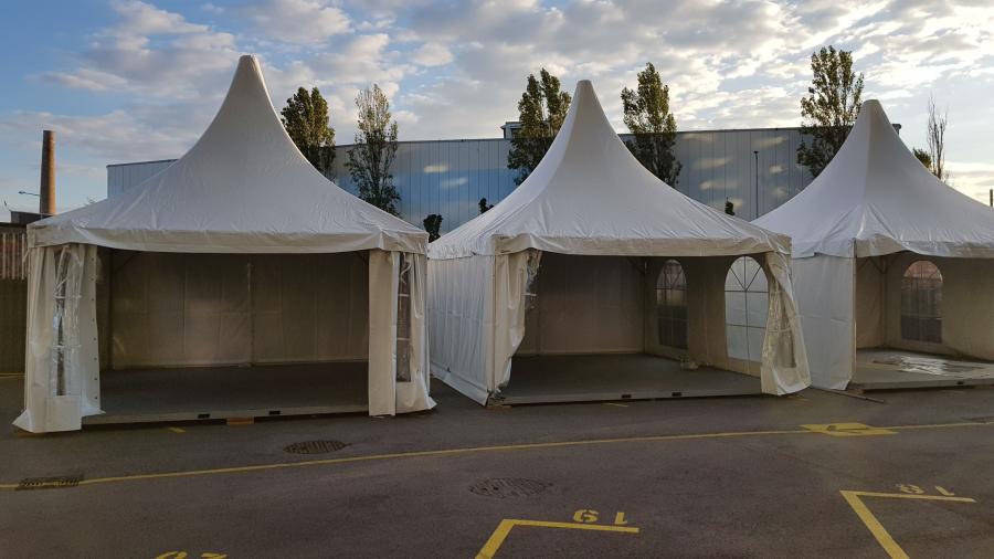 Spitzpagode,  5 x 5 m, 2,35 m Seitenh�he