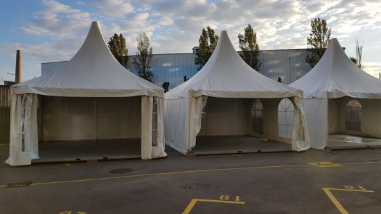 Spitzpagode - Ma�e: 5 x 5 m - Seitenh�he: 2,30 m - Firsth�he: 5,38 m
