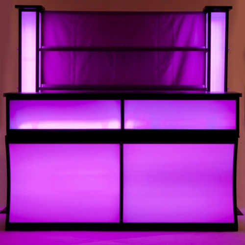 Bar mit LED-Beleuchtung und Plexifront, 2 lfm inkl. Gl�serregal