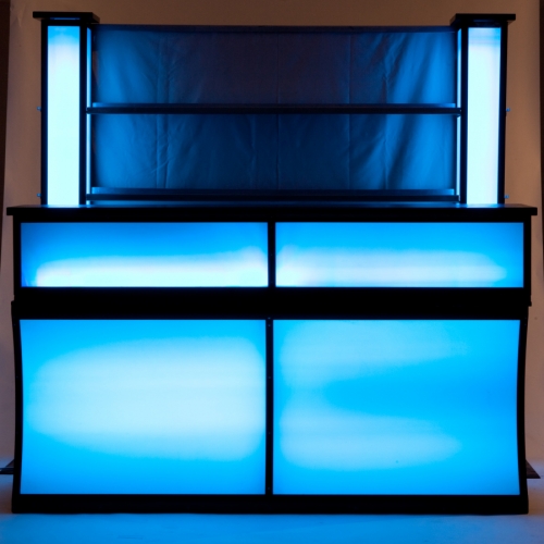 Bar mit LED-Beleuchtung und Plexifront, 2 lfm inkl. Gl�serregal