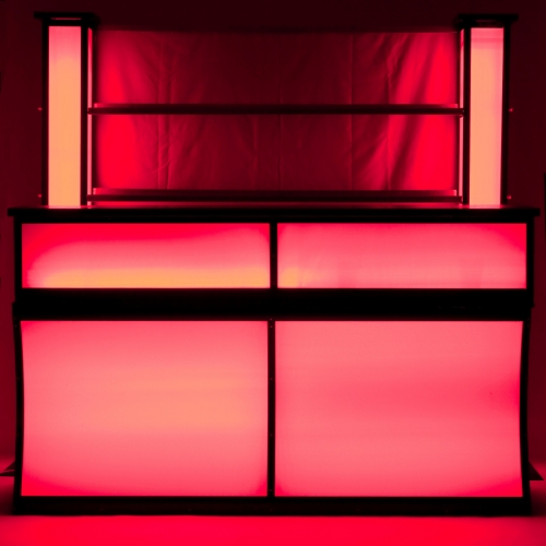 Bar mit LED-Beleuchtung und Plexifront, 2 lfm inkl. Gl�serregal