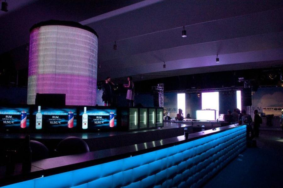 Nirobar, Element mit wei�er Lederfront im Ziegelmuster und LED-Beleuchtung, 100 cm