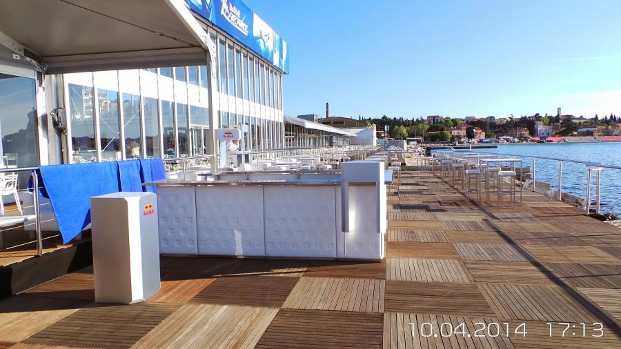 Nirobar - Element: Ecke / Abschluss - Front: Knopfmuster - Farbe: wei� - Top: Niro