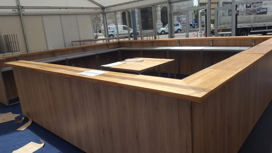 Nirobar, Element in Eichenoptik und LED-Beleuchtung, 100 cm