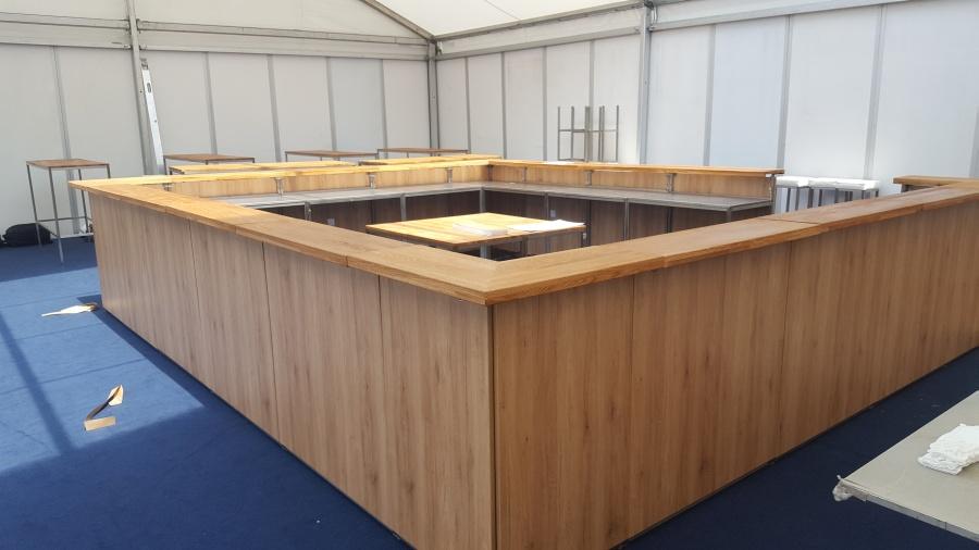 Nirobar, Element in Eichenoptik und LED-Beleuchtung, 100 cm