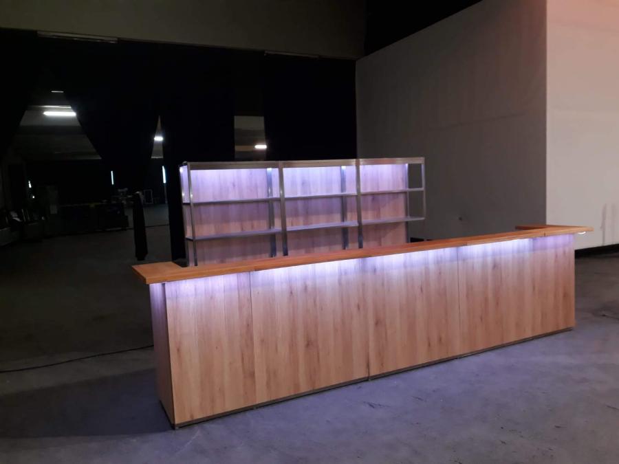 Nirobar, Element in Eichenoptik und LED-Beleuchtung, 100 cm