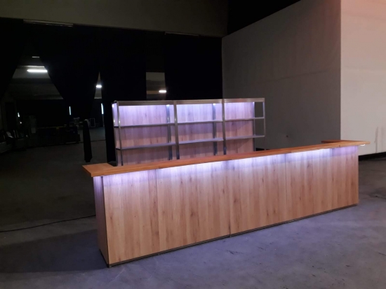 Nirobar, Element in Eichenoptik und LED-Beleuchtung, 100 cm