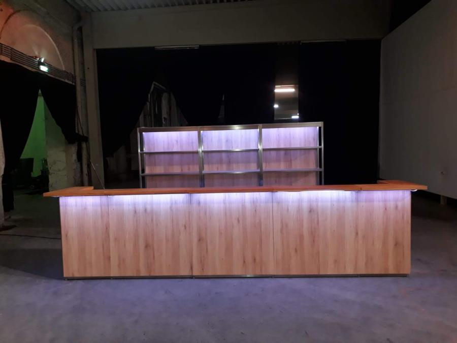 Nirobar, Element in Eichenoptik und LED-Beleuchtung, 100 cm