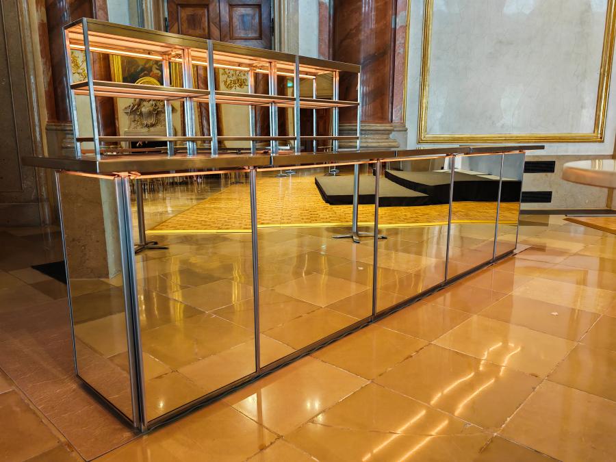 Nirobar - Element: Regal - Front: Spiegel - Farbe: Spiegel