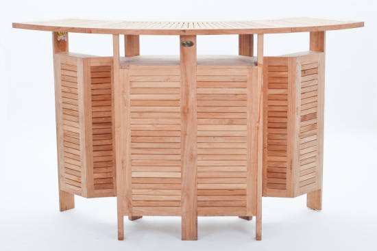 Bar aus Teakholz (Teilkreis 2m)