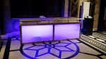 Nirobar, Element mit LED beleuchteter Plexifront und weißer Deckplatte, 150 cm 