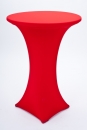 Husse & Haube für runden Stehtisch - Farbe: rot