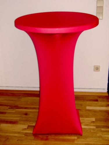 Husse & Haube f�r runden Stehtisch - Farbe: wei�