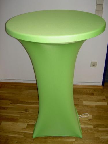 Husse & Haube f�r runden Stehtisch - Farbe: wei�