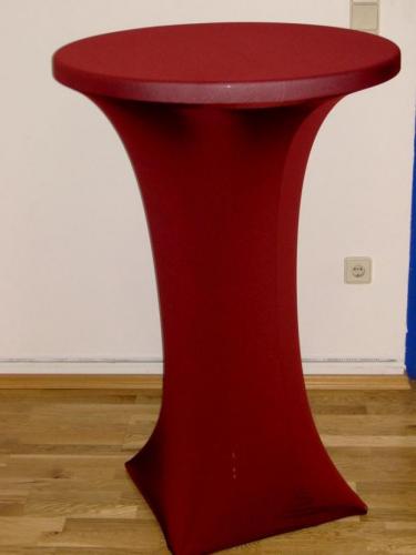 Husse f�r runden Stehtisch - Farbe: dunkelrot
