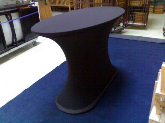 Husse & Haube f�r Stehtisch, oval - Farbe: schwarz