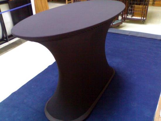 Husse & Haube f�r Stehtisch, oval - Farbe: schwarz