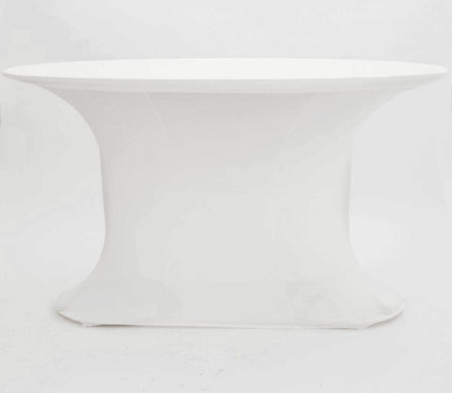 Husse f�r Stehtisch, oval - Farbe: wei�