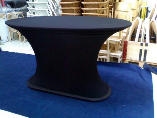 Husse & Haube f�r Stehtisch, oval - Farbe: schwarz
