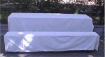 Husse fr Heurigentisch - Gre: 70 x 220 cm - Farbe: wei 