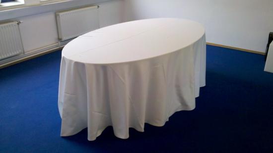 Tischtuch, oval - Gr��e: f�r Tisch 334 x 152 cm, schwarz