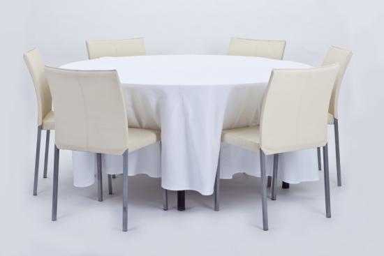 Tischtuch, rund, ohne Mittelnaht, wei�, 280 cm