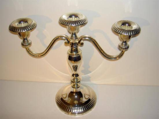 Kerzenleuchter - Variante: Silber, 1 m hoch, gro�