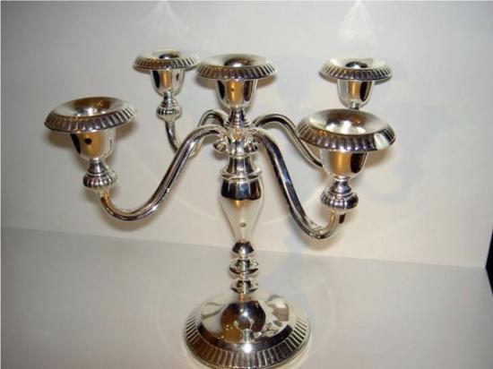 Kerzenleuchter - Variante: Silber, 1 m hoch, gro�