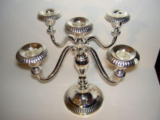 Kerzenleuchter - Variante: Silber, 1 m hoch, gro�
