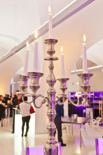 Kerzenleuchter - Variante: Silber, 1 m hoch, gro�