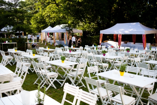 Baldachin, wei�, ohne Seitenvorh�nge - Variante: 3 x 6 m inkl. 6 Gewichte