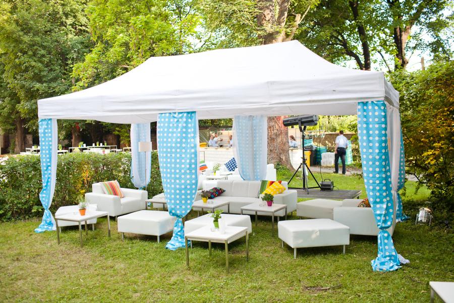 Stoffinnenhimmel fr Baldachin 3 x 6 m, wei