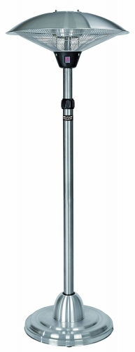Elektroheizschirm, Halogen-Strahler, Standger�t, ca. 2100 Watt, 230V, silber