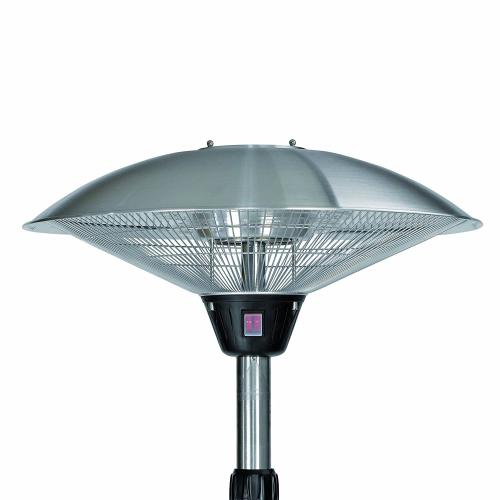 Elektroheizschirm, Halogen-Strahler, Standger�t, ca. 2100 Watt, 230V, silber